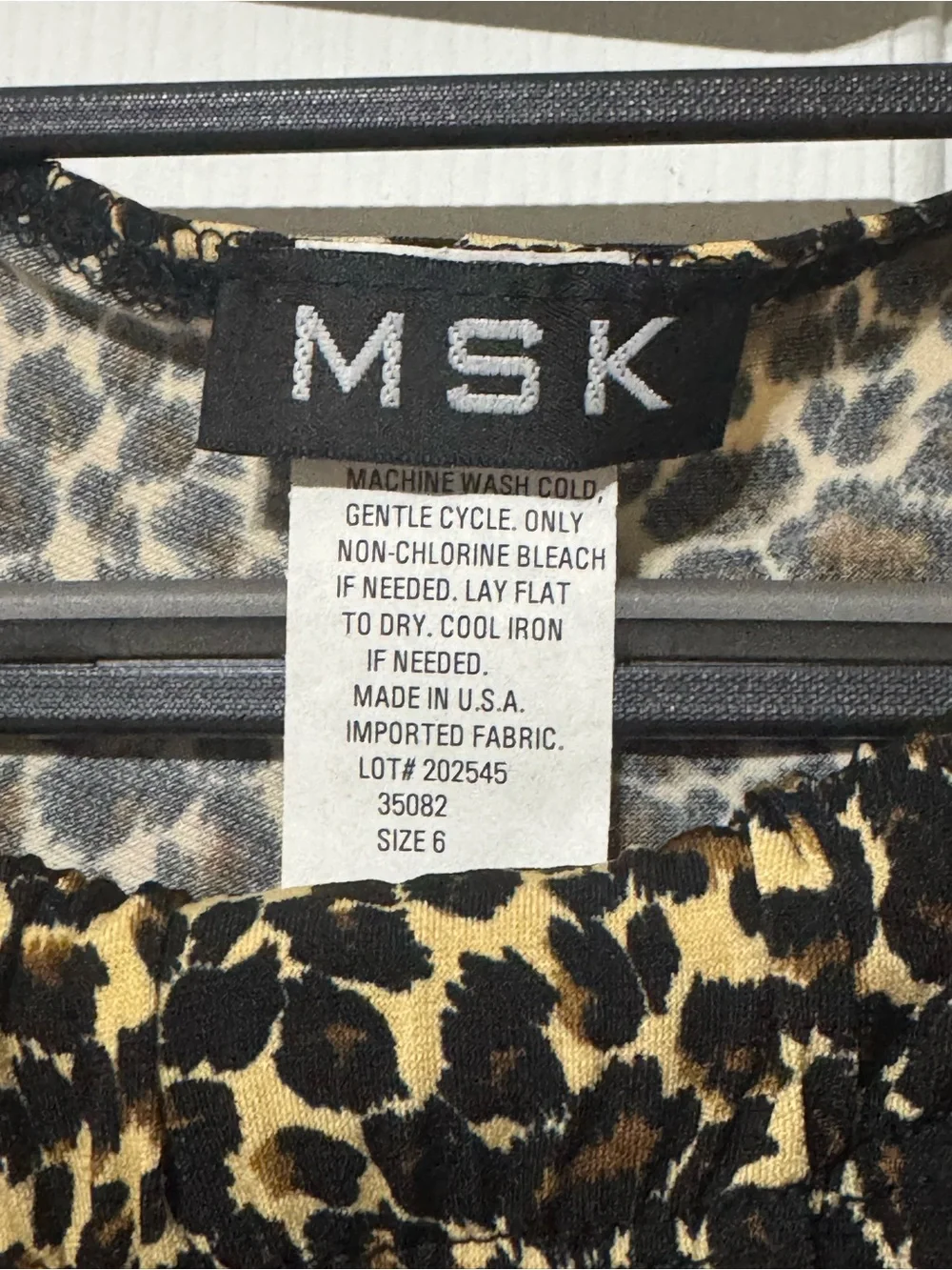 MSK Leopard Print dress- cheetah print
